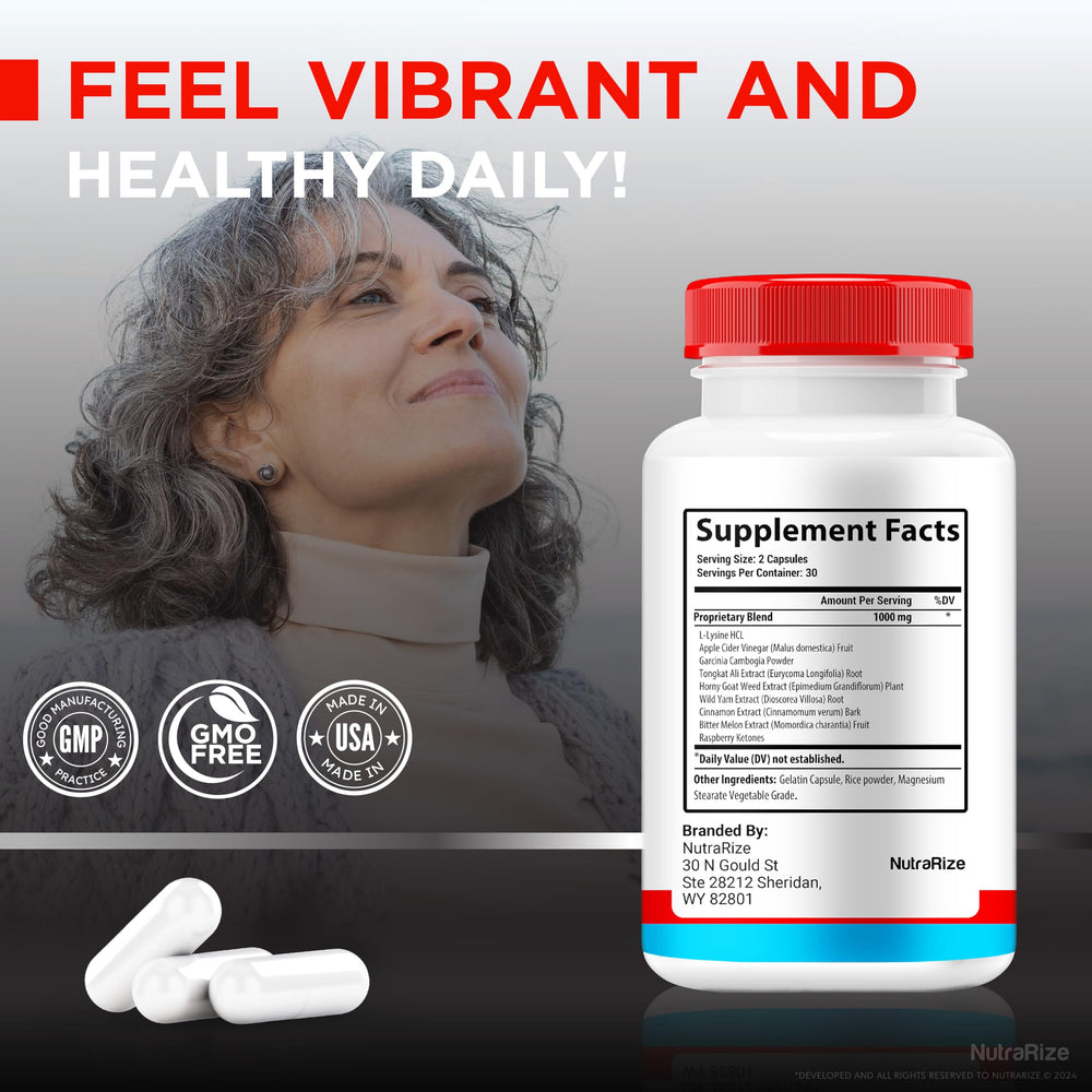 NutraRize Trusted Relief Capsules package-size travel option for convenience.