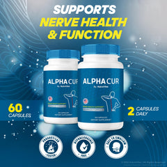 NutraVibe AlphaCur packaging-box showcases premium ingredients for nerves.