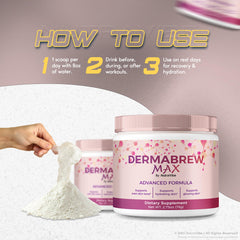 NutraVibe DermaBrew Max hydrated glow after mixing.