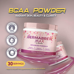 NutraVibe DermaBrew Max drink served in glass showing easy mix.