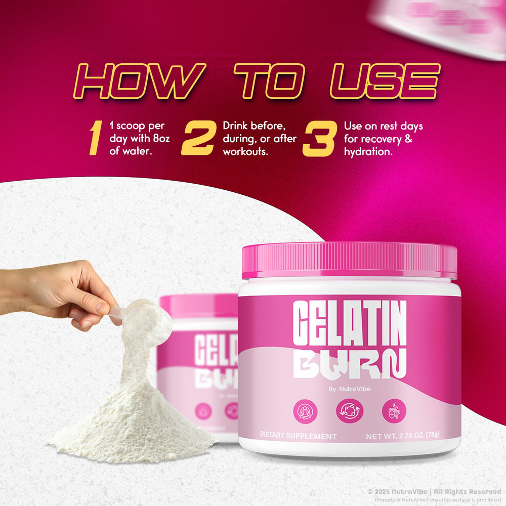 NutraVibe GelatinBurn energy-minded lifestyle shot with active person.