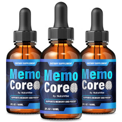 NutraVibe Memo Core bottle for daily focus support.