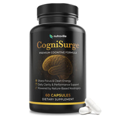 Nutraville CogniSurge bottle ready for daily brain support