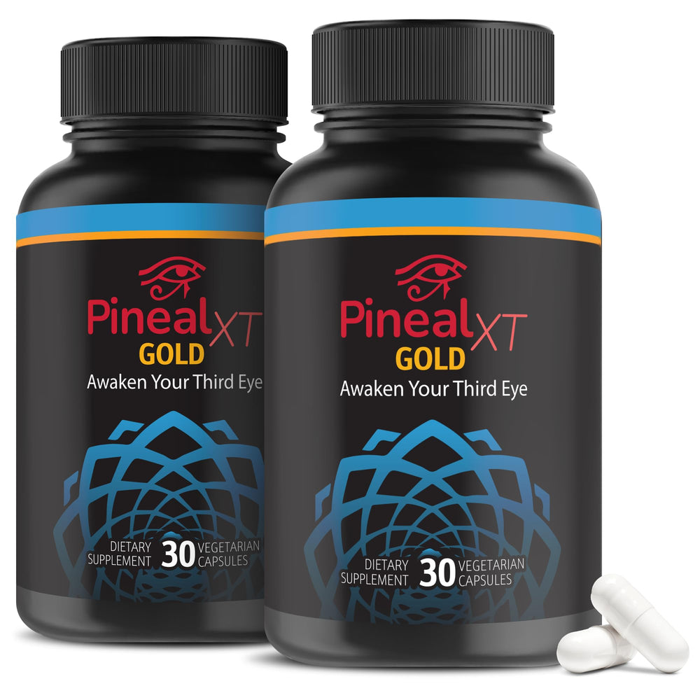 Nutraville Pineal XT Gold bottle front for focus and energy.
