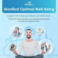 Nutraville Pineal XT Gold capsules arranged for daily use.