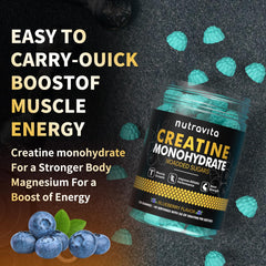 120-count Nutravita Creatine Gummies bottle for longer routine