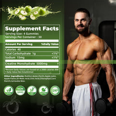 Nutravita Creatine Gummy pour-4-gummies-serving demonstrates convenient dosage.