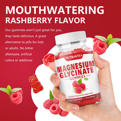 Nutravita Gummies closeup showcases soft texture and raspberry flavor.