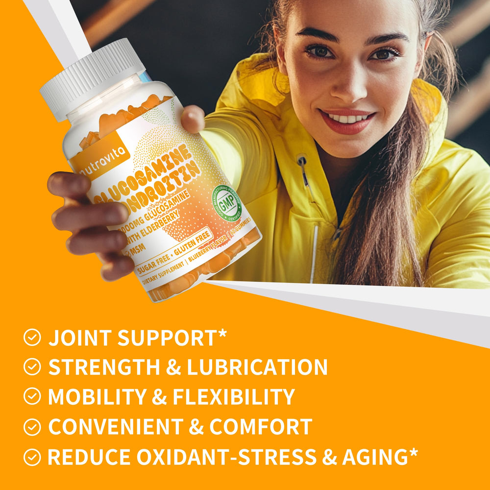 Nutravita glucosamine chondroitin gummies in cute shapes for daily routine