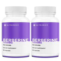 Nutra Wave Pure Berberine bottle shows 1000 mg serving for metabolism support