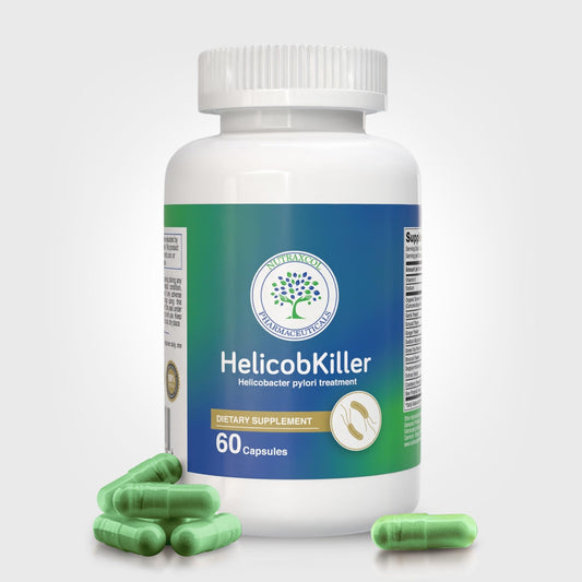 Nutraxcol HELICOBKILLER bottle front for digestive support