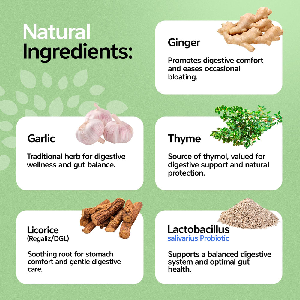 Nutraxcol HELICOBKILLER herbal blend ingredients like garlic and ginger