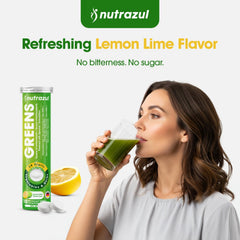 Nutrazul Greens ingredients like spinach and spirulina provide a nutrient-rich green blend.