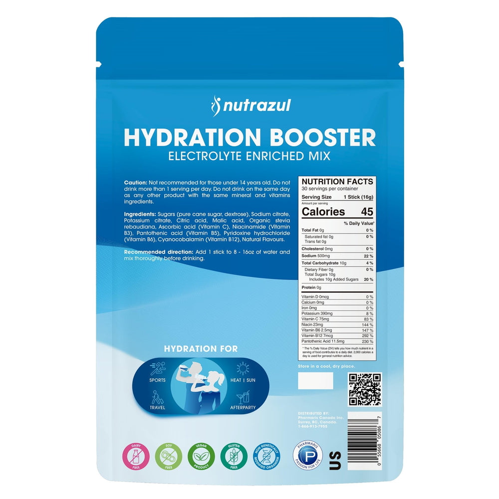 Nutrazul Hydration Booster uses natural flavors with no artificial sweeteners.