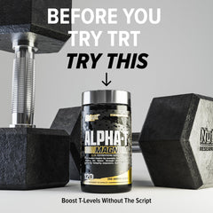 Packaging-details of Nutrex Alpha-T Magnum showing dosage guidance