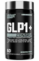 Nutrex GLP-1 bottle front view highlighting stimulant-free appetite support.