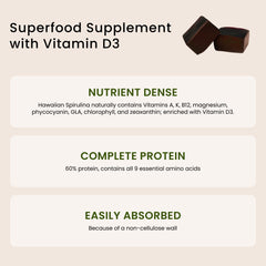 Nutrex Hawaii Spirulina Gummies bottle with Kona farm label emphasizes U.S.-grown, trusted sourcing.