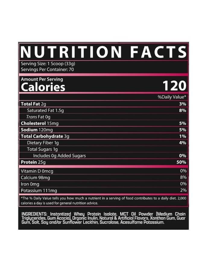Nutrex IsoFit whey powder jar highlights pure whey isolate for clean strength