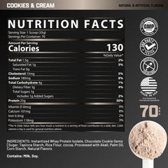 Nutrex IsoFit cookies cream protein showcases flavorful, low-calorie nutrition.
