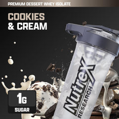 Nutrex IsoFit whey protein scoop ready for quick post-workout protein boosts.