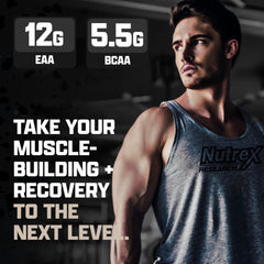 Nutrex IsoFit whey protein shake glass shows a smooth, creamy texture.