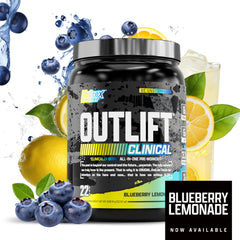 Nutrex Outlift open lid reveals powder texture for easy mixing