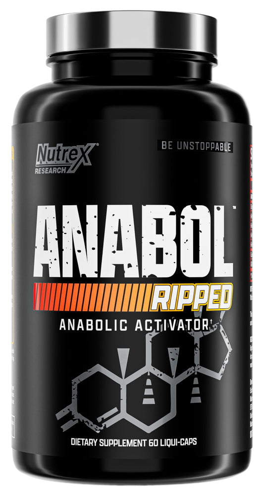 Nutrex Research Anabol Ripped bottle front, 60-count container for lean muscle support.