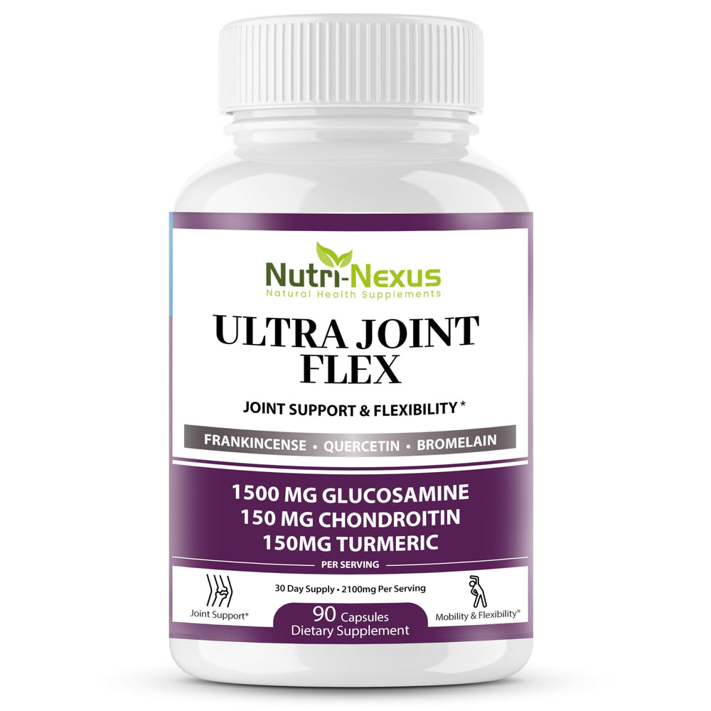 Nutri-Nexus Joint Flex bottle label highlights trusted joint support for daily mobility.