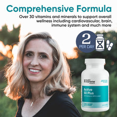Nutri-Supreme Active 50 Plus vitamins tablet with over 30 nutrients for diversified support.