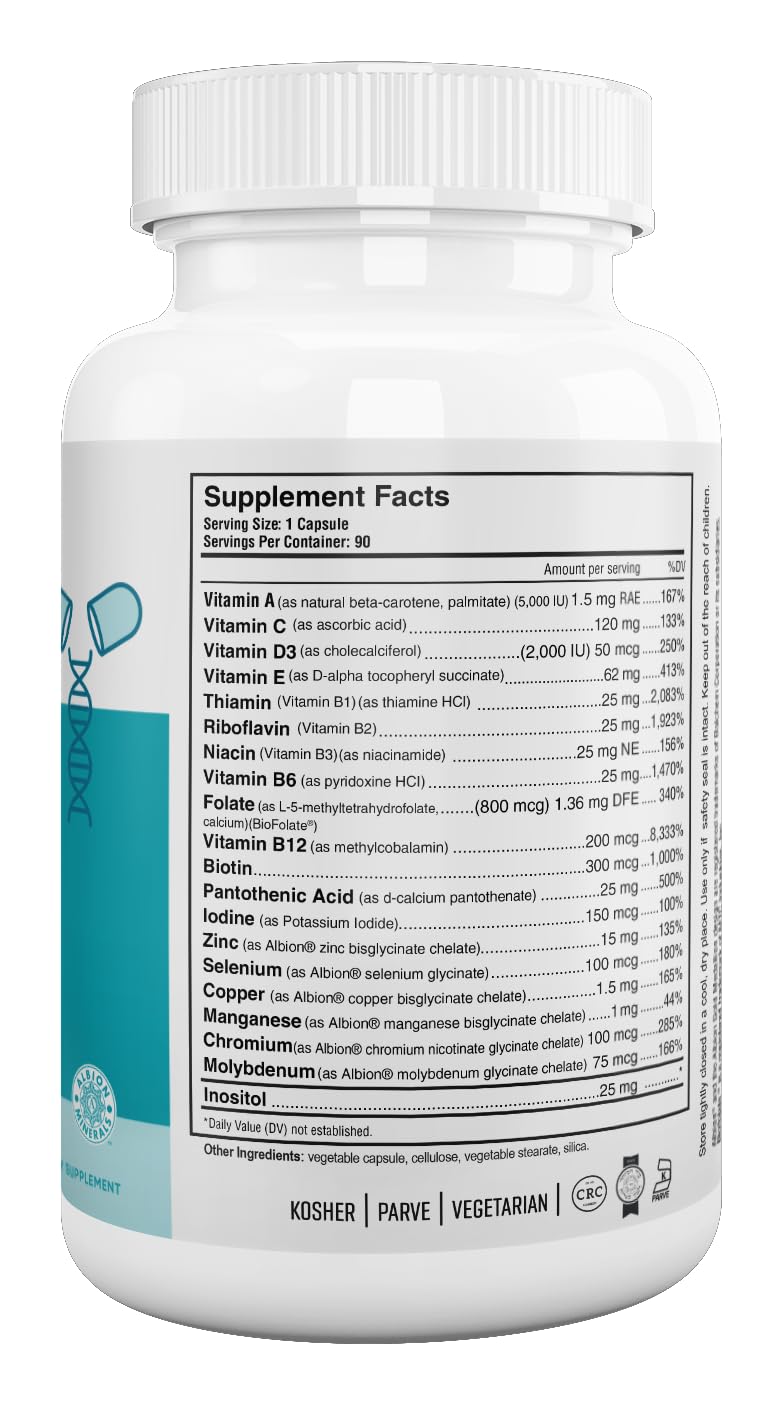 Nutri Supreme bottle label showing 20+ vitamins and minerals.