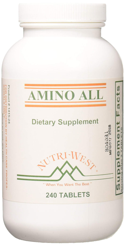 Nutri-West Amino All bottle front view for daily amino support