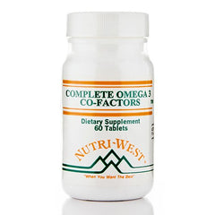 Nutri-West Complete Omega-3 Co-Factors adult formula tablets front view for daily wellness support