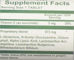 Nutri-West L-Glutamine Plus label close-up highlights 90 tabs for routine.
