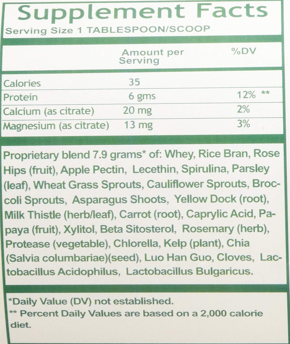 Nutri-West Total Green Protein Powder scoop close-up highlighting plant-based protein
