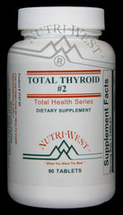 Nutri-West Total Thyroid 2 bottle for convenient daily thyroid support.