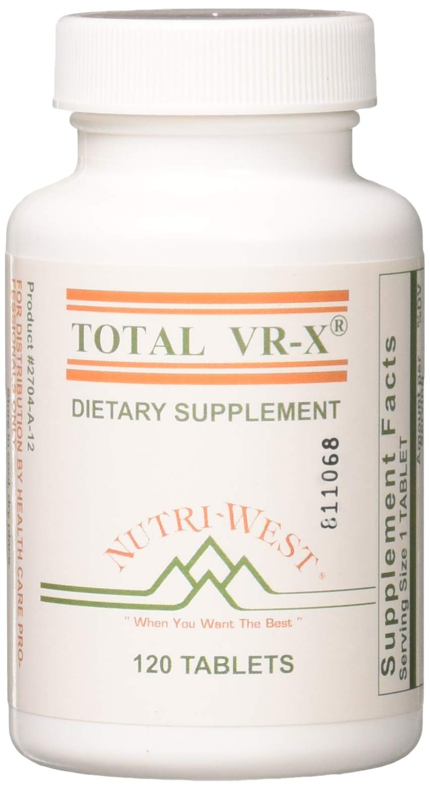 Nutri-West Total VR-X bottle front view with clear label for quick identification