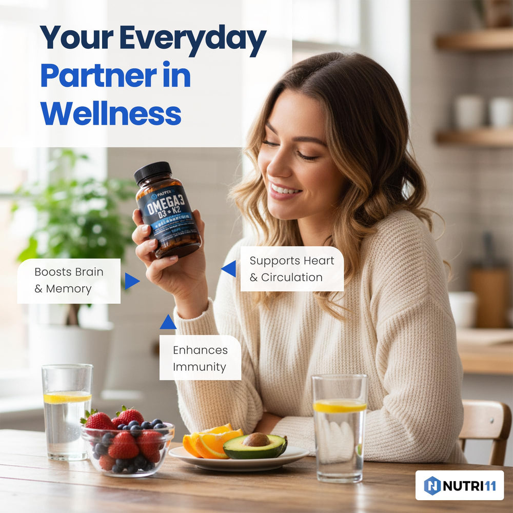 Nutri11 IFOS-certified purity seal emphasizes high-quality ingredients.