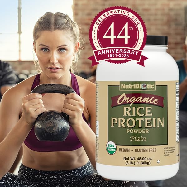 NutriBiotic rice protein label front packaging
