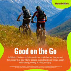 NutriBiotic Sodium Ascorbate Capsules travel tin supports on-the-go wellness.