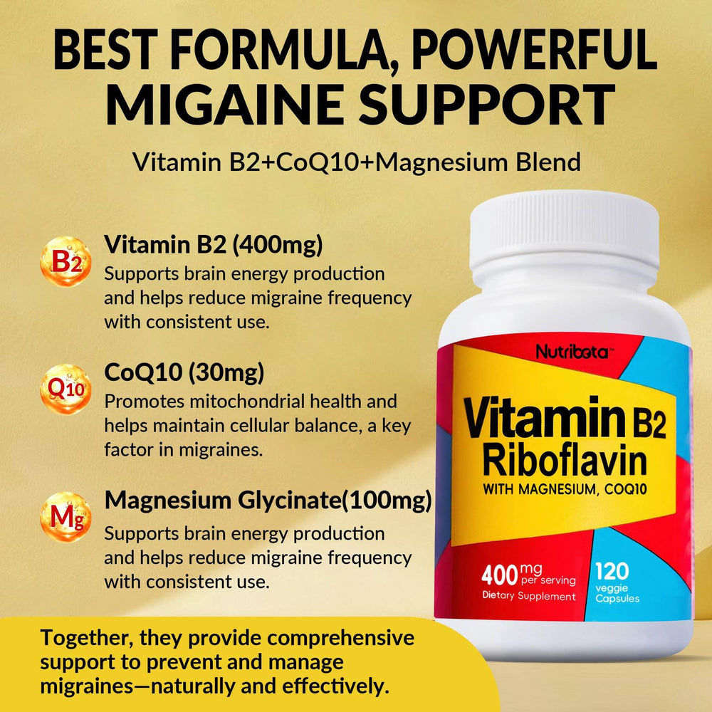 Nutribota B2 label with clean design and purity cues