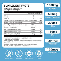 Nutribota algae-origin label on the bottle emphasizing purity.
