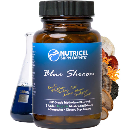 Nutricel Methylene Blue capsules bottle front for daily use