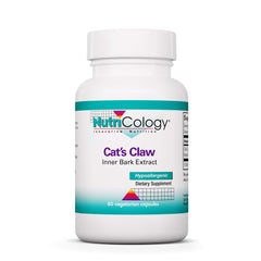 Nutricology Cats Claw inner bark extract bottle shown for daily immune support