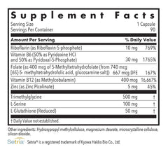 Nutricology Homocysteine Plus capsules support daily homocysteine metabolism