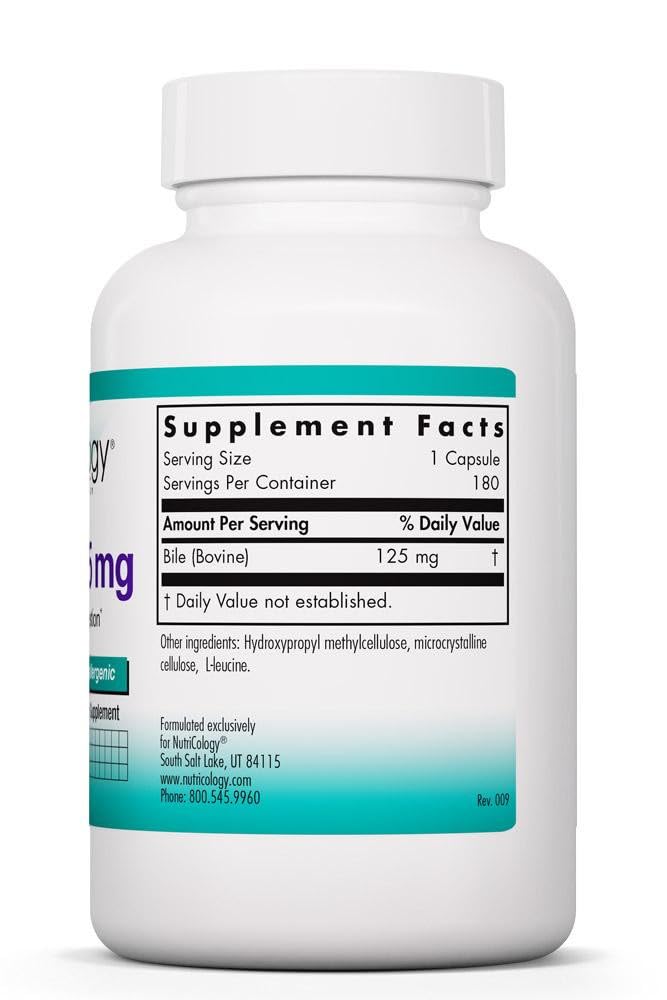NutriCology Ox Bile label—high purity and clearly labeled for allergen-free use.