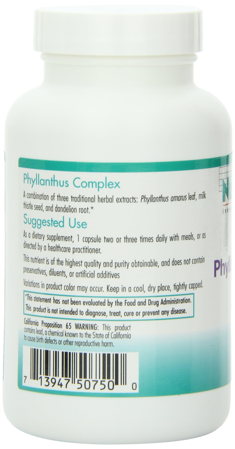 Nutricology Phyllantus Complex dandelion root close-up for detox-friendly use.