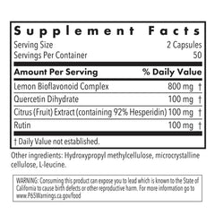 Nutricology Quercetin Bioflavonoids capsules-closeup shows convenient capsules for meals