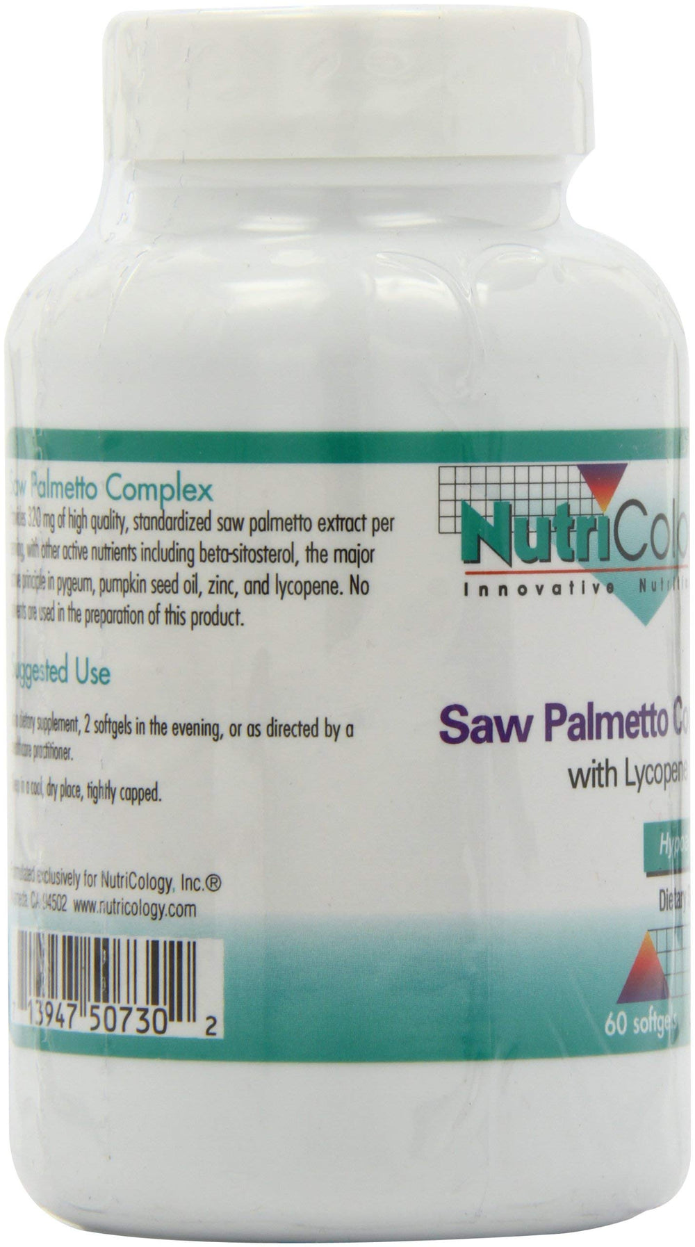 Nutricology softgel capsules in close-up with smooth coating.