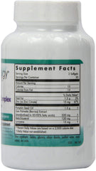 Nutricology Saw Palmetto Complex softgels in hand ready for daily use.