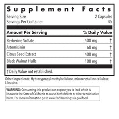 Nutricology Tribiotics capsules close-up; packaging highlights vegetarian formula.